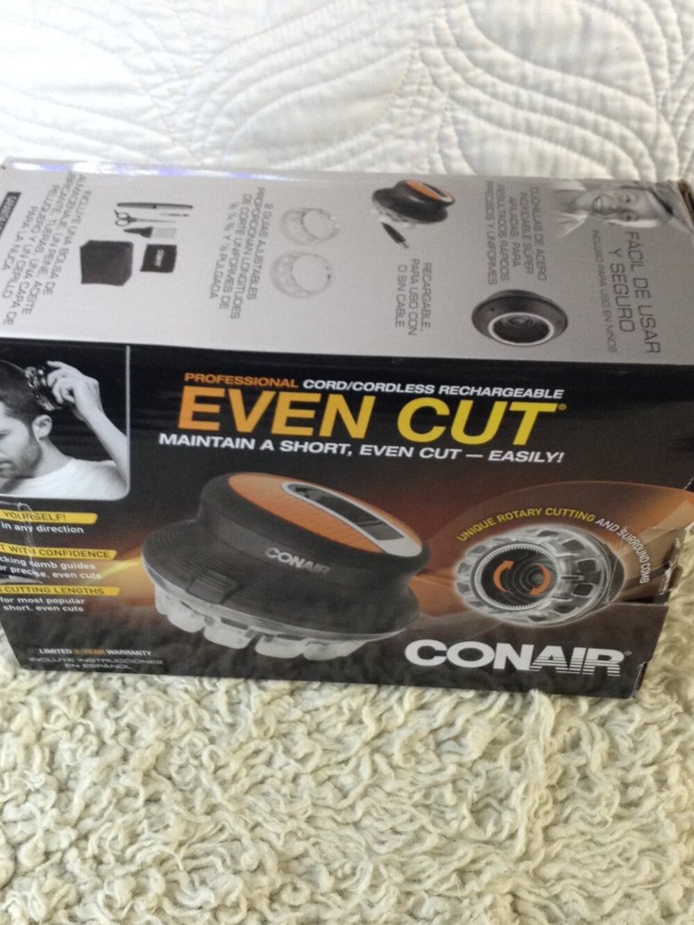 NWOT Conair HC900RN Even Cut Circular Haircut Kit Dudecore 5 Cut Length Manscape